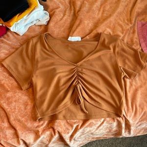 Orange crop top